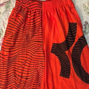 Nike Orange and Black Athletic KD Shorts